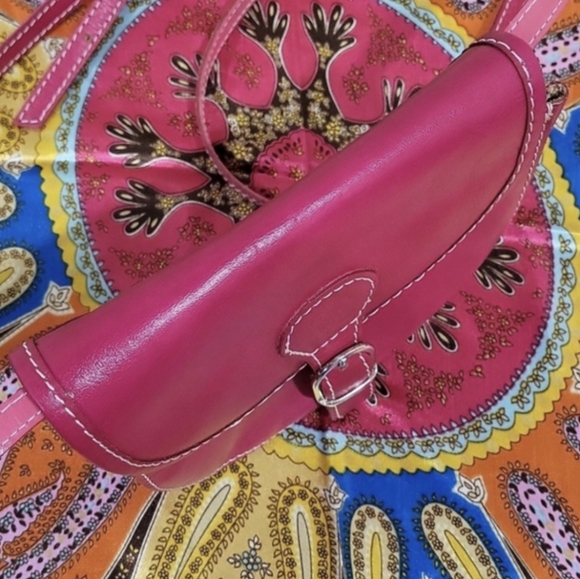 Pink Leather Crossbody Mini Bag - Picture 7 of 14